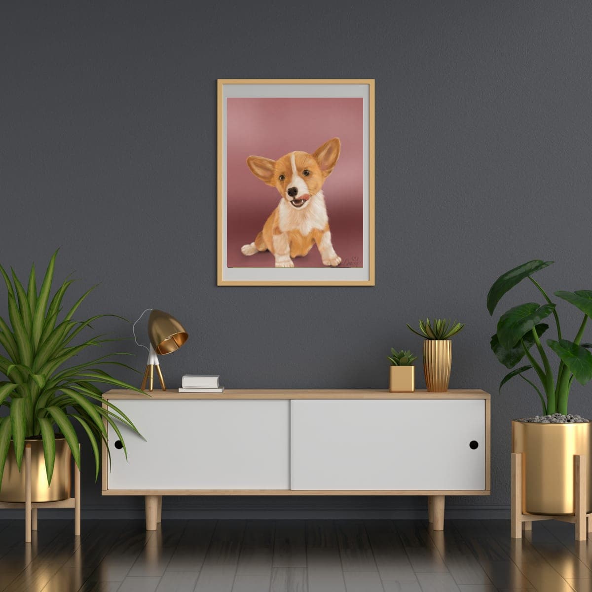 animal art, pet portrait, dog print