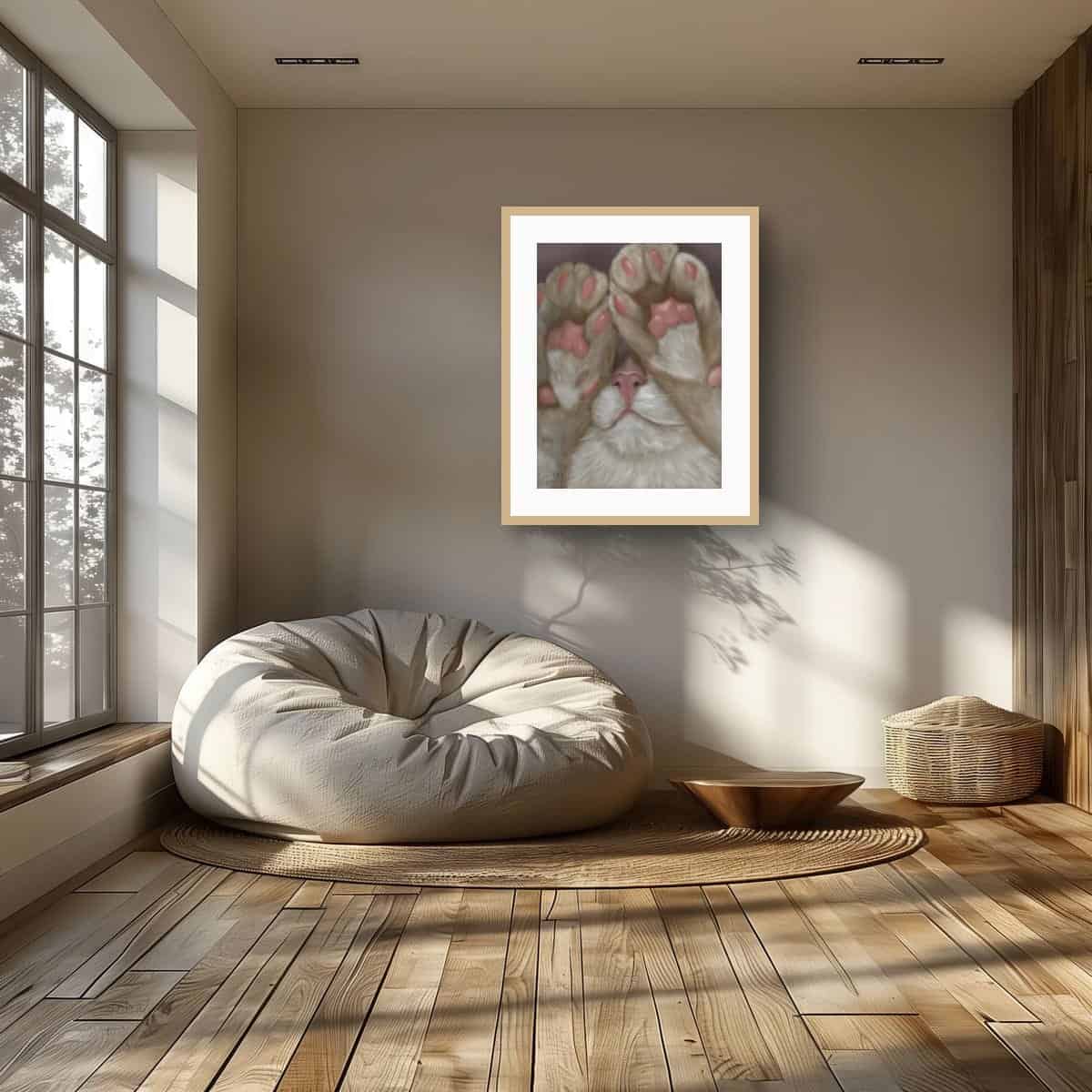 animal print, cat art, pet portrait