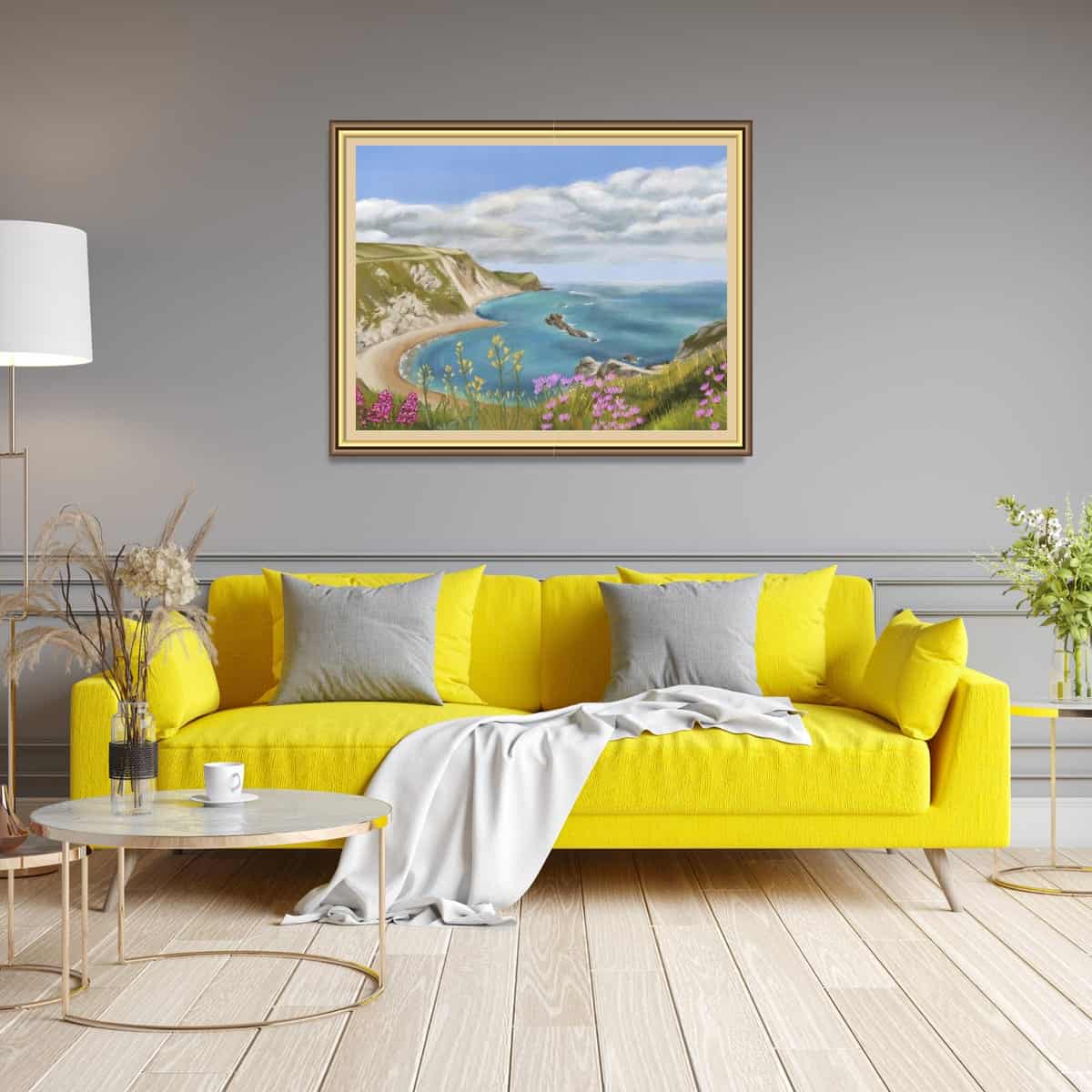 landscape art, nature print, coastal, seaside