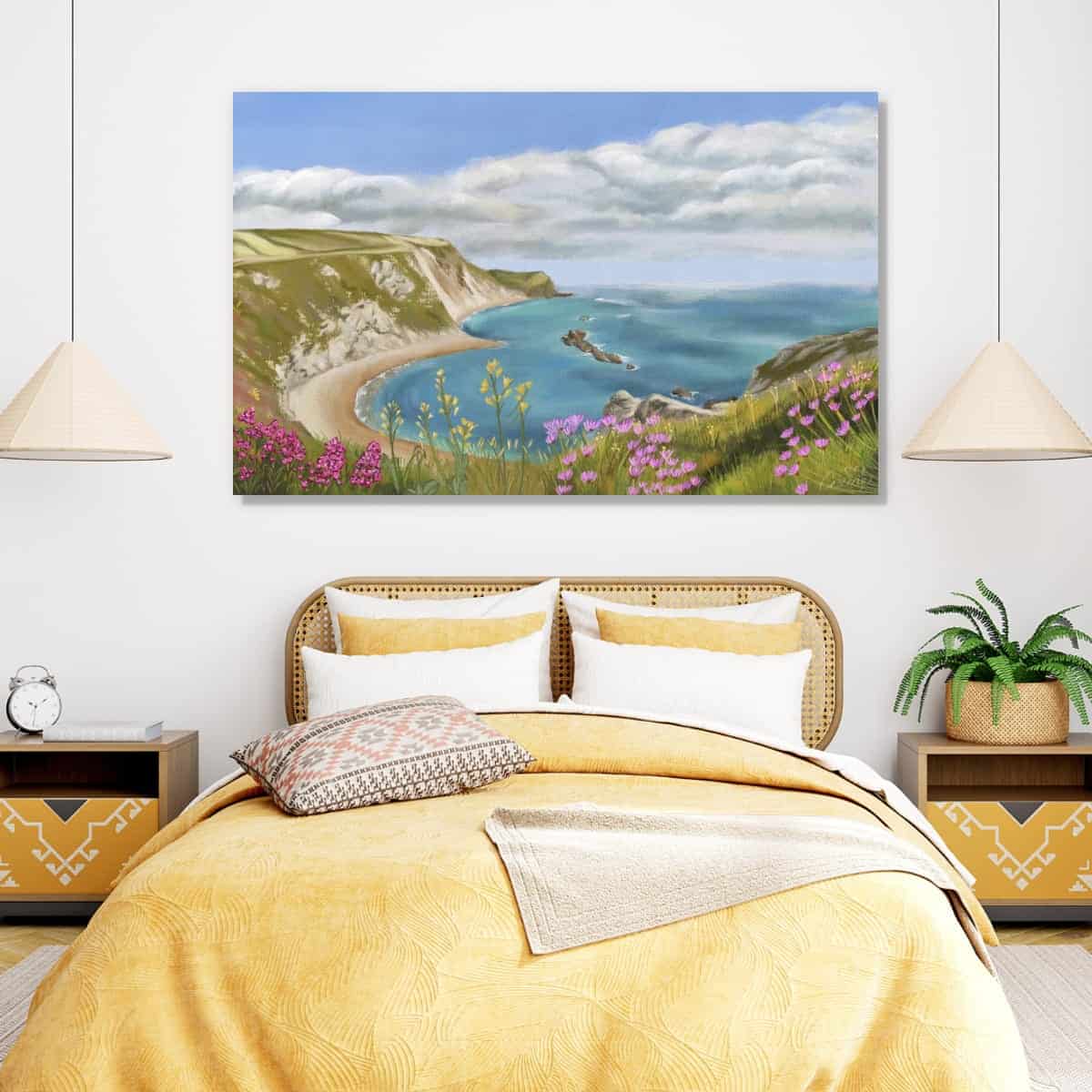 landscape art, nature print, coastal, seaside