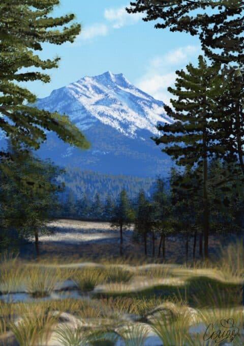 landscape art, nature print